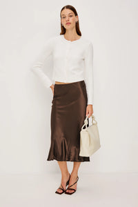 Rails Anya Satin Skirt in Espresso