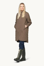 Load image into Gallery viewer, Ilse Jacobsen Long Quilted Coat in Mud
