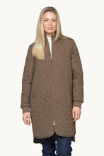 Load image into Gallery viewer, Ilse Jacobsen Long Quilted Coat in Mud
