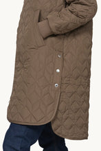 Load image into Gallery viewer, Ilse Jacobsen Long Quilted Coat in Mud
