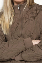 Load image into Gallery viewer, Ilse Jacobsen Long Quilted Coat in Mud
