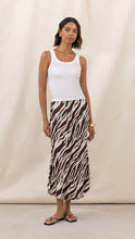 Load image into Gallery viewer, Charli Zebra Print Satin Skirt
