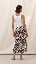 Load image into Gallery viewer, Charli Zebra Print Satin Skirt
