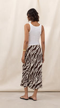 Load image into Gallery viewer, Charli Zebra Print Satin Skirt

