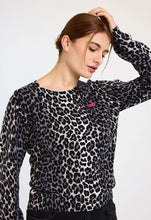 Load image into Gallery viewer, WSPR by Brodie Lydia Leopard Crew top in Ivory/Silver Birch
