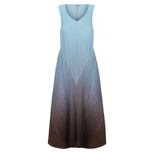 Alquema Long Estrella Dress in Blue Topaz