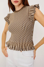 Load image into Gallery viewer, Rails Bryn Top in Brown Stripe
