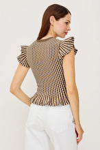 Load image into Gallery viewer, Rails Bryn Top in Brown Stripe
