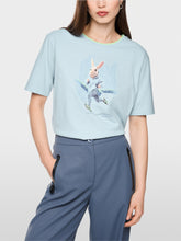 Load image into Gallery viewer, Marc Cain Bunny Print T-Shirt in Niagara Mist
