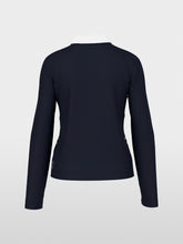 Load image into Gallery viewer, Marc Cain Ribbed Polo Top in Navy
