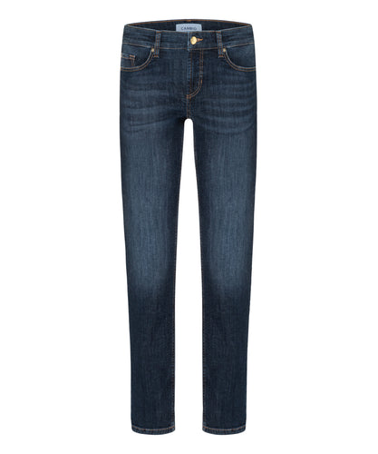 Cambio Piper Long Jeans in Dark Used Wash