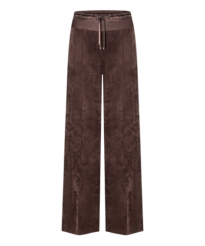Cambio Ava Double Jog Pant in Coffee
