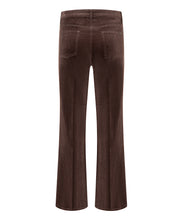 Load image into Gallery viewer, Cambio Paris Flared Baby Cord Pants in Dark Chocolate Brown
