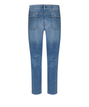 Load image into Gallery viewer, Cambio Piper Short Jeans in Medium Fringed Hem
