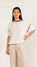 Load image into Gallery viewer, Charli Billie Cotton Knit Top in Ecru
