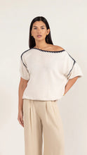 Load image into Gallery viewer, Charli Billie Cotton Knit Top in Ecru
