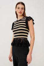 Load image into Gallery viewer, Rails Coen Top in Black Oat Stripe
