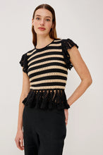 Load image into Gallery viewer, Rails Coen Top in Black Oat Stripe
