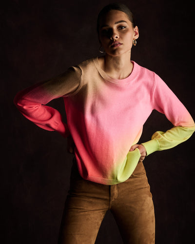 Lisa Todd Color Haze Sweater in Pink Combo