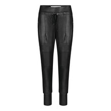 Load image into Gallery viewer, Raffaello Rossi Candy Faux Leather Jersey Jogger Pants in Black
