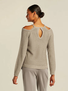 Beaumont Debby Lurex Pullover in Chinchilla