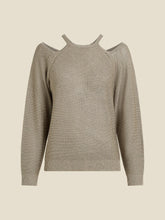 Load image into Gallery viewer, Beaumont Debby Lurex Pullover in Chinchilla
