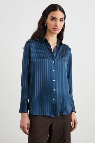 Rails Dorian Silk Shirt in Twilight Stripe