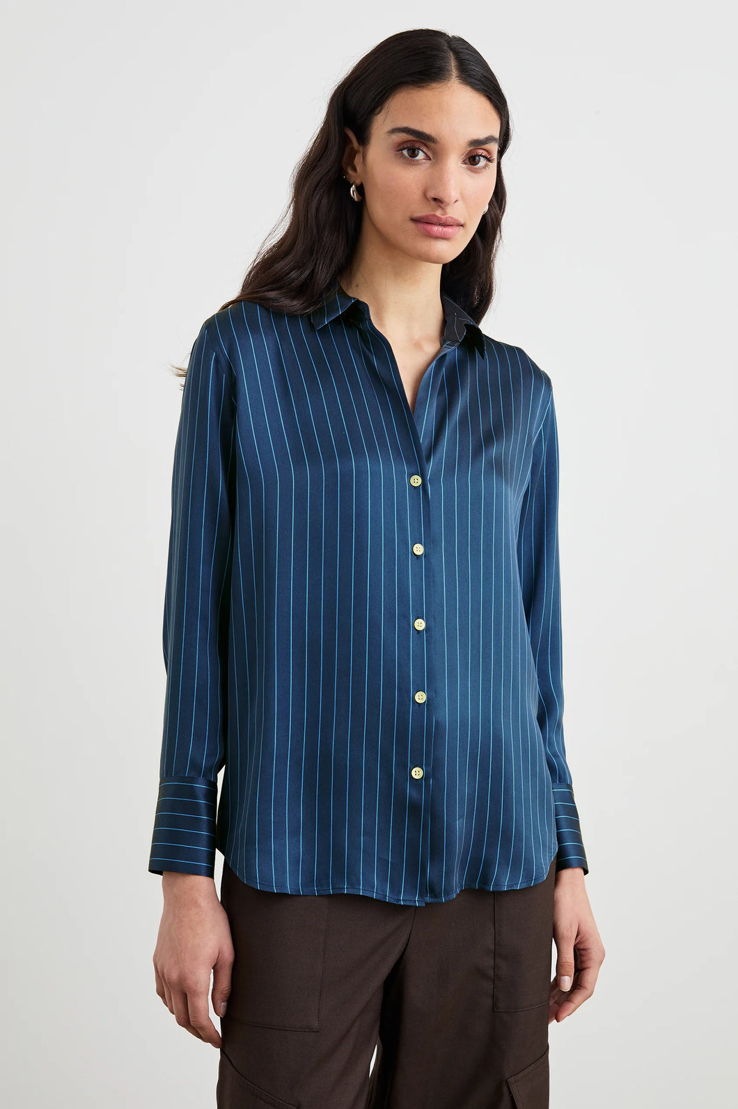 Rails Dorian Silk Shirt in Twilight Stripe