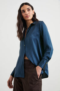 Rails Dorian Silk Shirt in Twilight Stripe