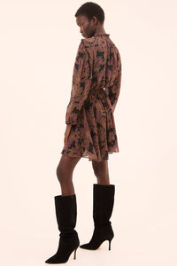 Misa Los Angeles Lilly Dress in Studded Flora Chiffon