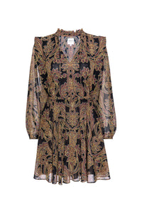 Misa Los Angeles Lilly Dress in Studded Flora Chiffon