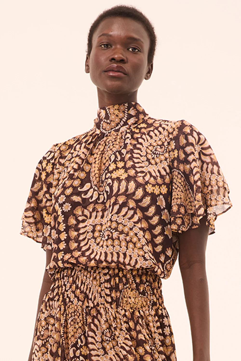 Misa Los Angeles Kaye Top in Daisy Paisley