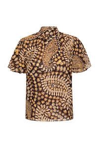 Misa Los Angeles Kaye Top in Daisy Paisley