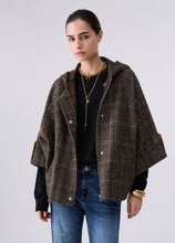 Load image into Gallery viewer, LIU JO Coat with Hood in Camel Check
