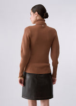 Load image into Gallery viewer, LIU JO Balloon Sleeve Turtleneck in Cocoa
