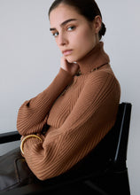 Load image into Gallery viewer, LIU JO Balloon Sleeve Turtleneck in Cocoa
