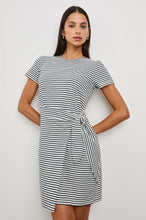 Load image into Gallery viewer, Rails Edie Dress in Ivory Navy Micro Stripe
