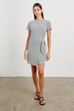 Load image into Gallery viewer, Rails Edie Dress in Ivory Navy Micro Stripe
