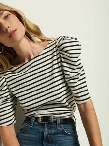 Nation Emery Top in Cross Walk Stripe
