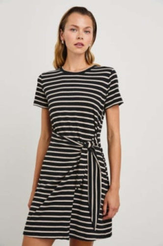 Rails Edie Dress in Black/Ivory Stripes