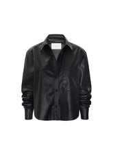 Load image into Gallery viewer, Brochu Walker Everyday Cropped Vegan Leather Shirt
