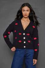 Load image into Gallery viewer, Lisa Todd Sugar Lips Cardigan in Black
