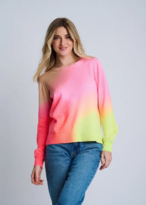 Lisa Todd Color Haze Sweater in Pink Combo