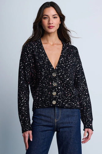 Lisa Todd Snow Sprinkle Cardigan in Black