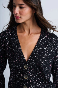 Lisa Todd Snow Sprinkle Cardigan in Black