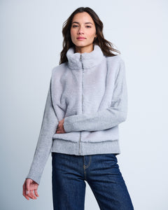 Lisa Todd The Teddy Zip Jacket in Platinum