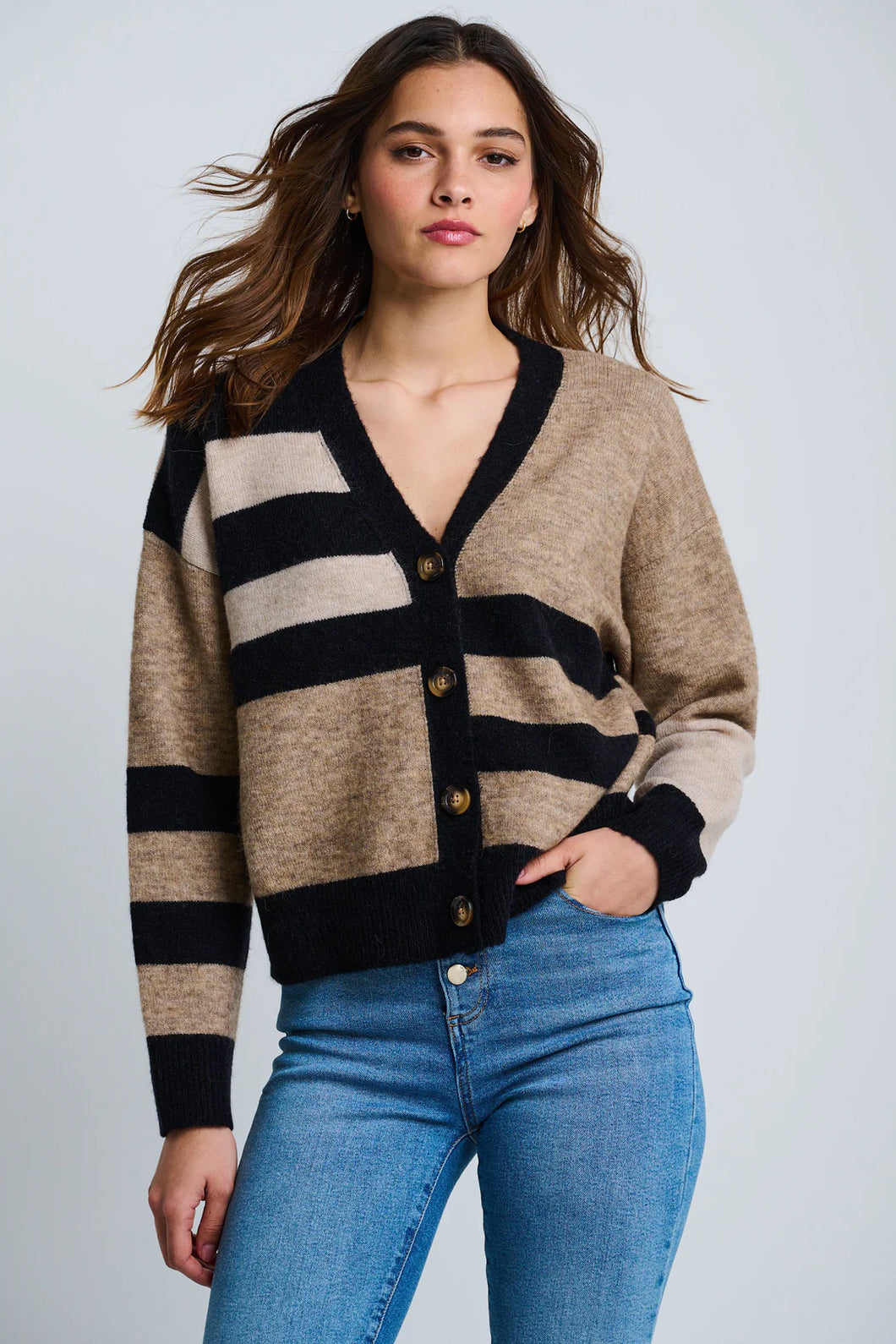 Lisa Todd The Graduate Cardigan in Camel
