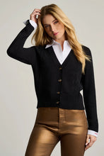 Load image into Gallery viewer, Lisa Todd Layer Player 2 in 1 Cardigan in Black
