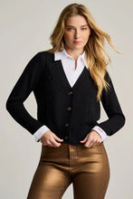 Load image into Gallery viewer, Lisa Todd Layer Player 2 in 1 Cardigan in Black
