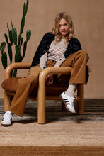 Load image into Gallery viewer, Minnie Rose Paint Splatter Striped Crew in Desert Sand Combo
